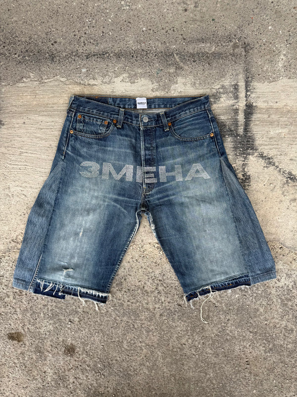 "3MEHA INDUSTRY" LEVI'S STAR JORTS W34 L32