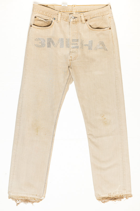 "3MEHA INDUSTRY" LEVI'S STAR CUSTOM W 32 L 34